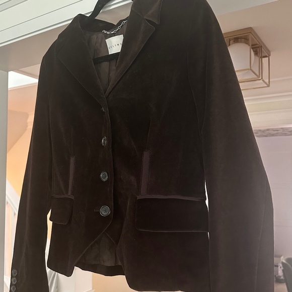 Vintage CELINE Brown Velvet Blazer - Never worn, like new - Size 10 - Picture 2 of 14